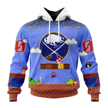 NHL Buffalo Sabres Special Kits With Super Mario Game Design,QTNHL080524A2457