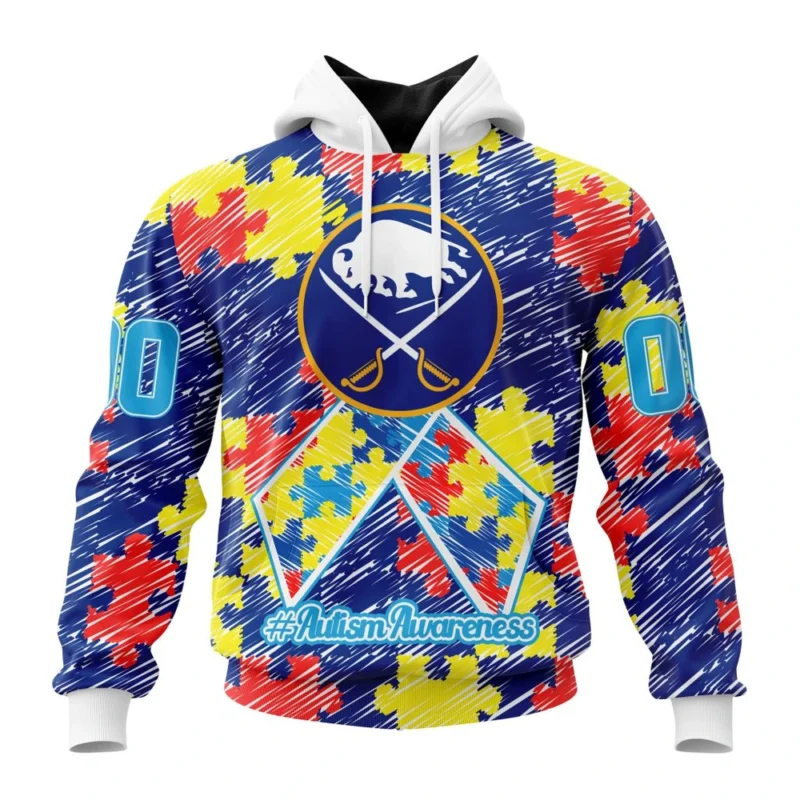 NHL Buffalo Sabres Special Autism Awareness Design,QTNHL080524A2487