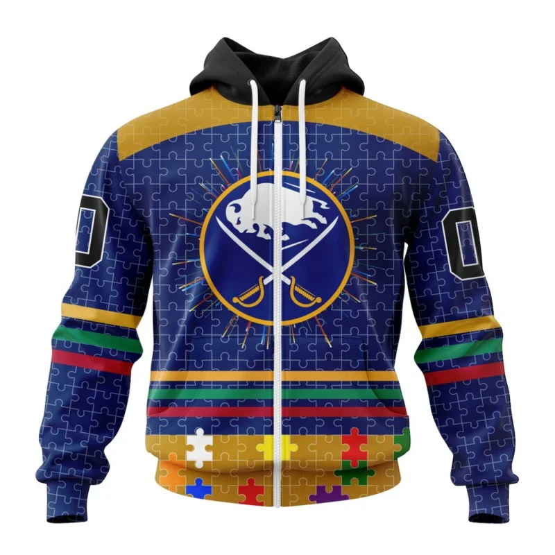 NHL Personalized Name And Number, Buffalo Sabres, Specialized Fearless Aganst Autism ,QTNHL Personalized Name And Number,080524B2533