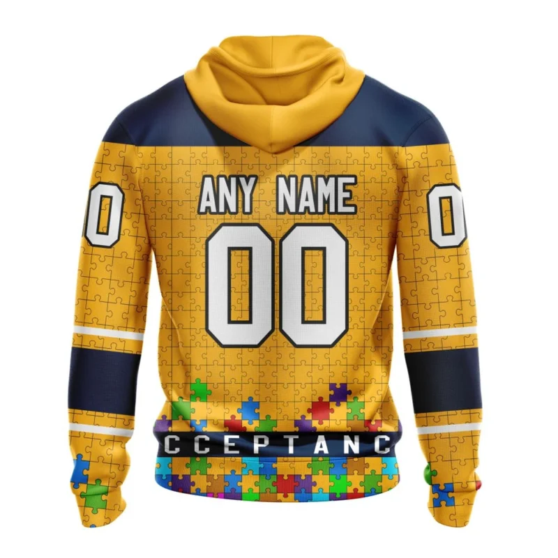 NHL Personalized Name And Number, Buffalo Sabres, Specialized Unisex Kits Hockey Fights Against Autism,QTNHL Personalized Name And Number,080524B2671