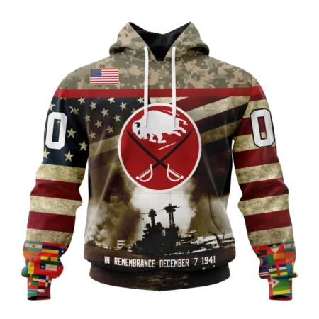 NHL Buffalo Sabres, Specialized Unisex Kits Remember Pearl Harbor,QTNHL080524A2993