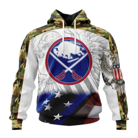 NHL Buffalo Sabres, Specialized Design With Our America Flag And Our America Eagle,QTNHL080524A3456