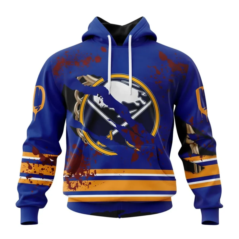 NHL Buffalo Sabres, Specialized Design Jersey With Your Ribs For Halloween,QTNHL080524A3517