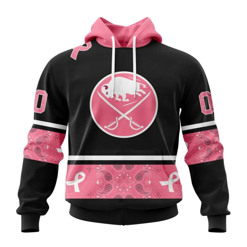 NHL Buffalo Sabres, Specialized Design In Classic Style With Paisley, In October We Wear Pink Breast Cancer,QTNHL080524A3602