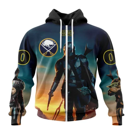 NHL Personalized Name And Number, Buffalo Sabres Special Star Wars The Mandalorian Design,QTNHL Personalized Name And Number,080524B716