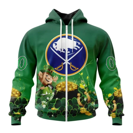 NHL Personalized Name And Number, Buffalo Sabres Special Design For St. Patrick' Day,QTNHL Personalized Name And Number,080524B913