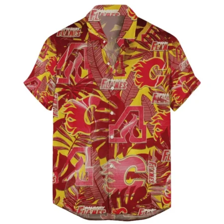 Calgary Flames  Vintage Style National Hockey League Hawaiian Shirt All Over Prints QTHW2310724A18