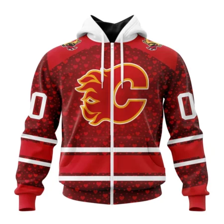 NHL Personalized Name And Number, Calgary Flames Special Gift For Valentines Day,QTNHL Personalized Name And Number,080524B1003