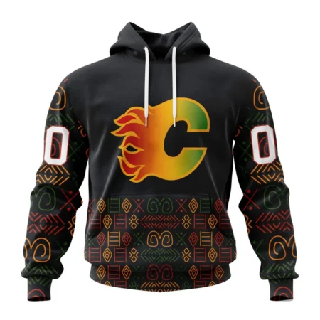 NHL Calgary Flames Special Design For Black History Month,QTNHL080524A1067