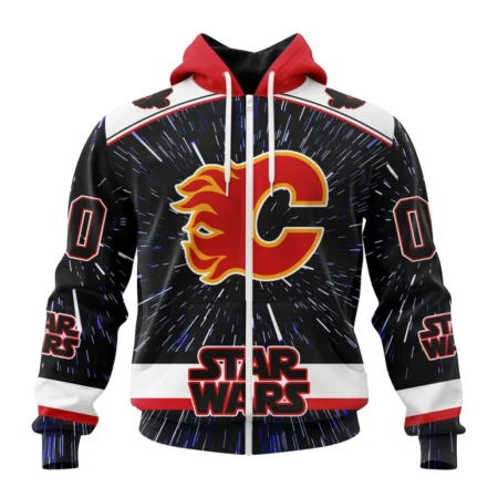 NHL Personalized Name And Number, Calgary Flames Special Star Wars Design,QTNHL Personalized Name And Number,080524B1129