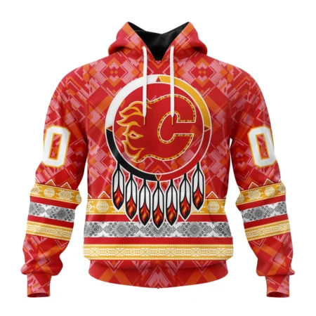 NHL Calgary Flames Special Design With Native Pattern,QTNHL080524A1332