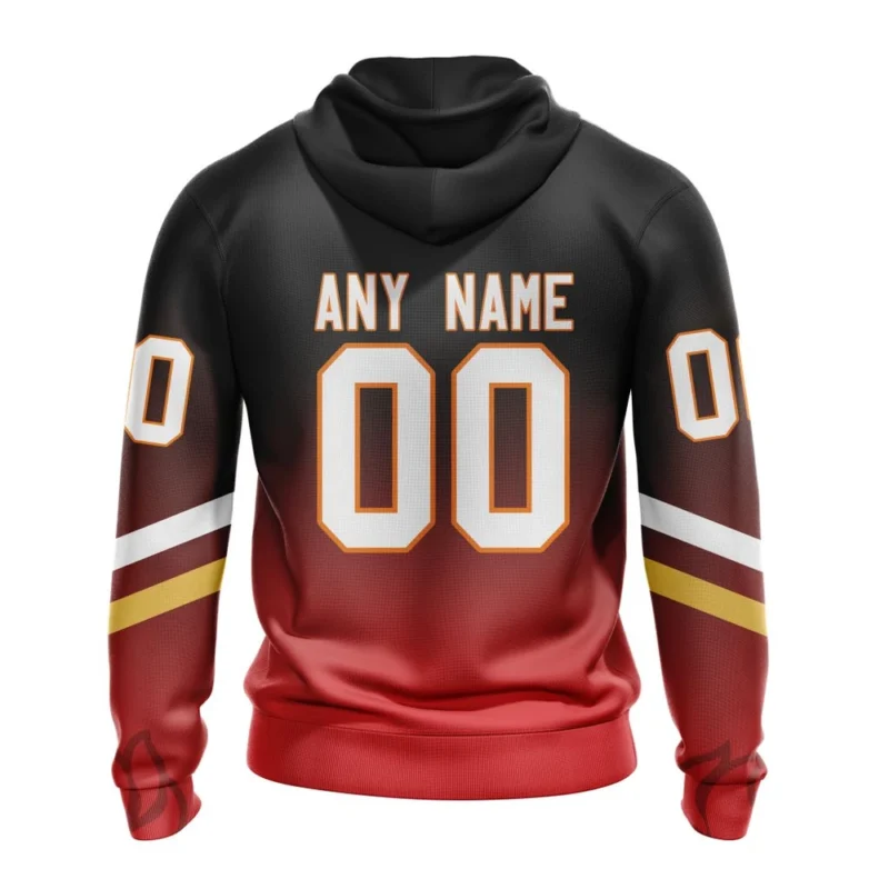 NHL Personalized Name And Number, Calgary Flames Personalize Gradient Series Concept,QTNHL Personalized Name And Number,080524B1355