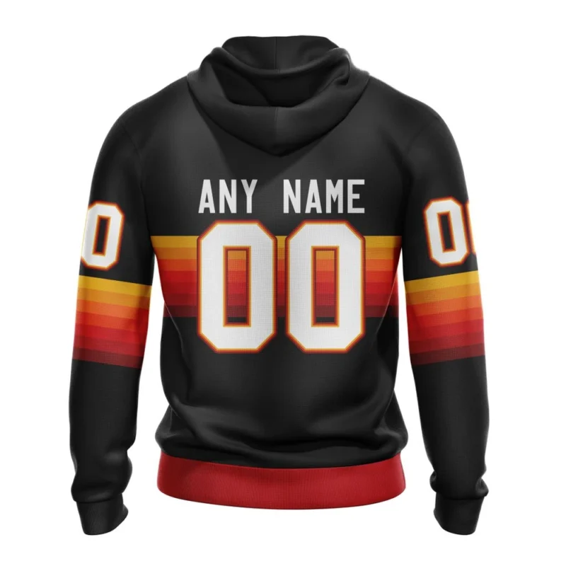 NHL Personalized Name And Number, Calgary Flames Special Black And Gradient Design,QTNHL Personalized Name And Number,080524B1416