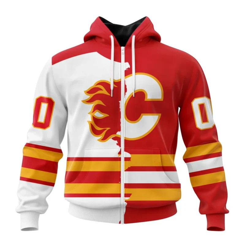 NHL Personalized Name And Number, Calgary Flames Personalize  Home Mix Away Kits,QTNHL Personalized Name And Number,080524B1515