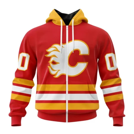 NHL Personalized Name And Number, Calgary Flames Personalized  Home Kits,QTNHL Personalized Name And Number,080524B1559