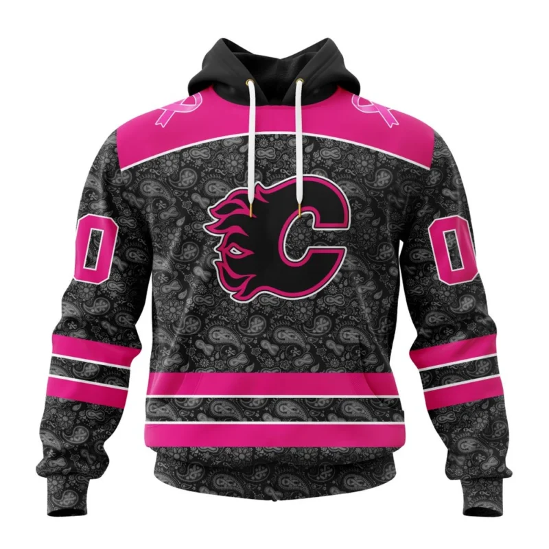 NHL Calgary Flames Special Pink In The Rink Fight Breast Cancer,QTNHL080524A2090