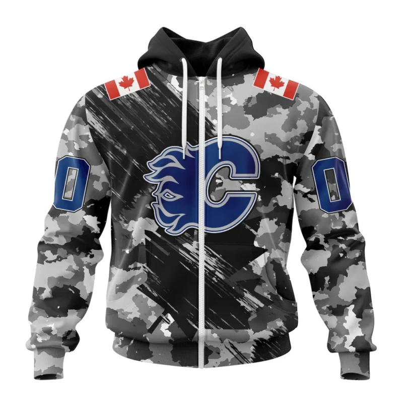 NHL Personalized Name And Number, Calgary Flames Special Camo Armed Forces Design,QTNHL Personalized Name And Number,080524B2183