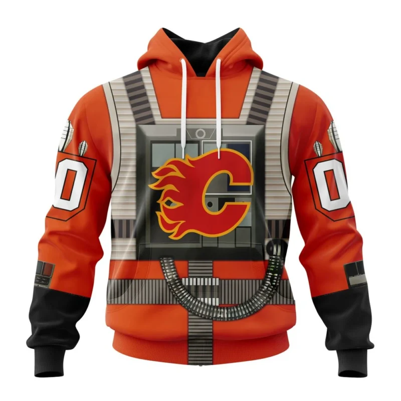 NHL Calgary Flames Star Wars Rebel Pilot Design,QTNHL080524A2333