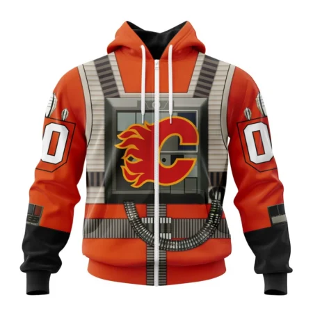 NHL Personalized Name And Number, Calgary Flames Star Wars Rebel Pilot Design,QTNHL Personalized Name And Number,080524B2333