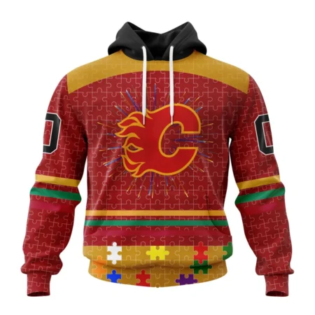 NHL Calgary Flames, Specialized Fearless Aganst Autism ,QTNHL080524A2530