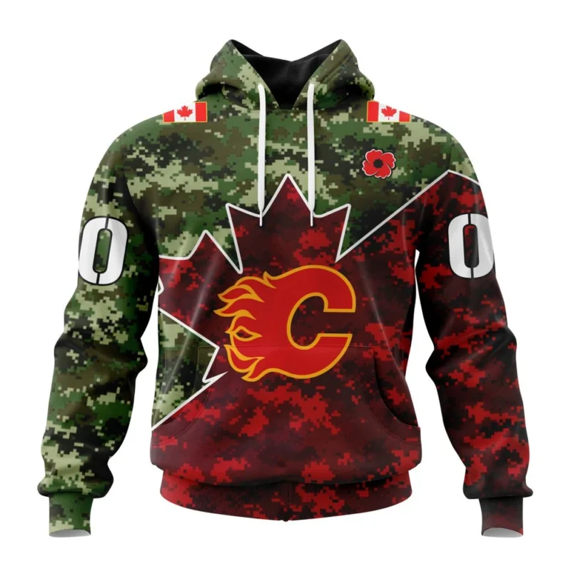 NHL Calgary Flames Special Design For Remembrance Day,QTNHL080524A2757