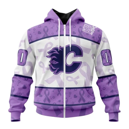 NHL Calgary Flames Special Lavender Fight Cancer,QTNHL 080524B3110