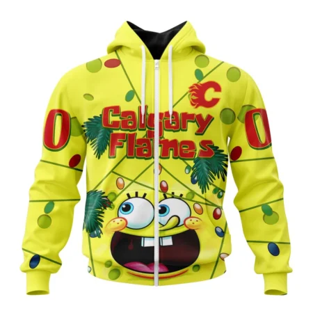 Calgary Flames Specialized Jersey With Spongebob ,QTNHL 080524B3271