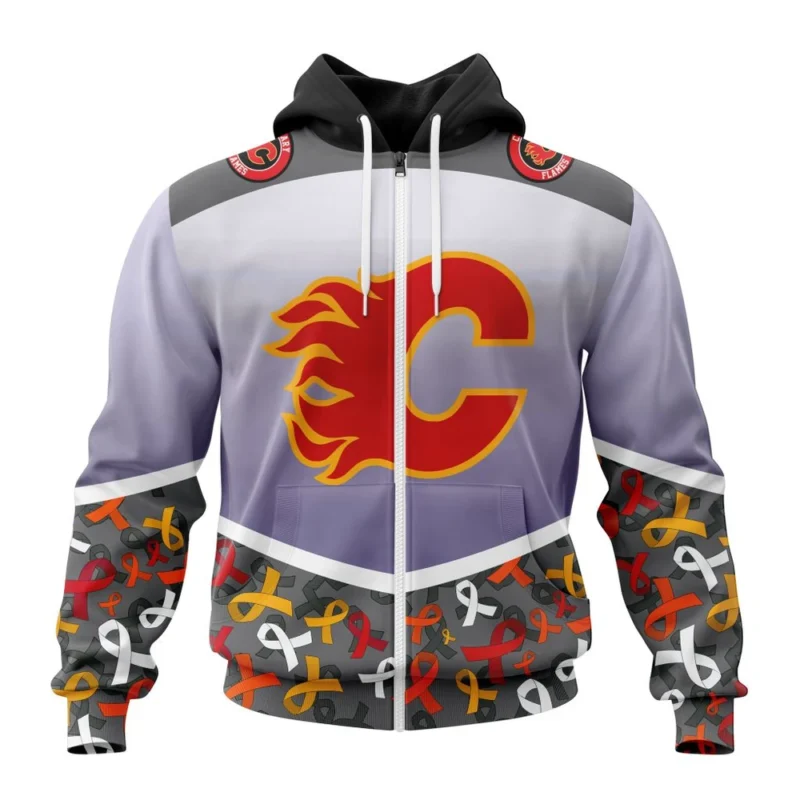 NHL Calgary Flames, Specialized Sport Fights Again All Cancer ,QTNHL 080524B3366