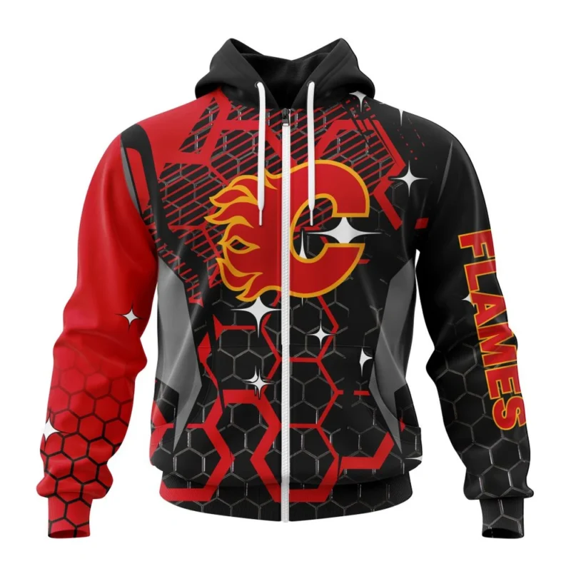 NHL Calgary Flames, Specialized Design With Motocross Syle ,QTNHL 080524B3394