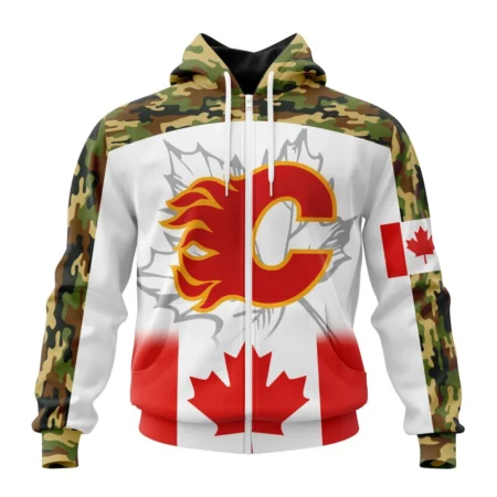 NHL Calgary Flames, Specialized Design With Our Canada Flag,QTNHL 080524B3434