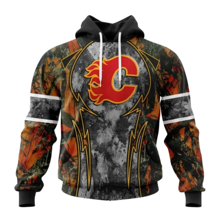 NHL Calgary Flames, Specialized Design Wih Camo Concepts For Hungting In Forest,QTNHL080524A3657