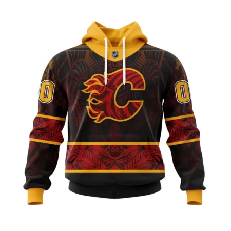 Calgary Flames, Specialized Native With Samoa Culture ,QTNHL080524A3813