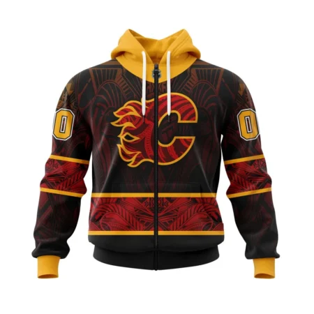 Calgary Flames, Specialized Native With Samoa Culture ,QTNHL 080524B3813