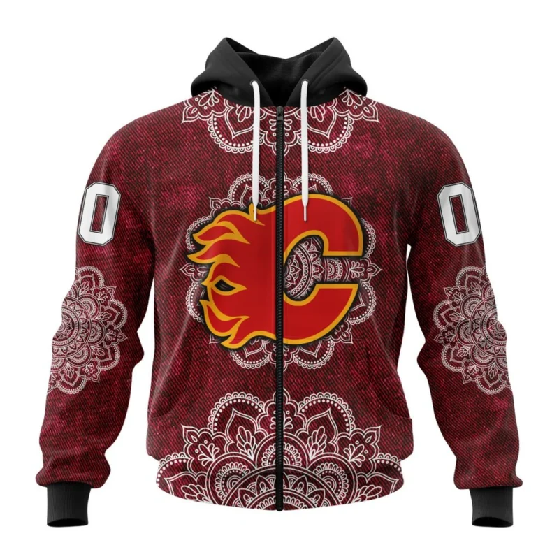 NHL Calgary Flames, Specialized Mandala Style,QTNHL 080524B4064