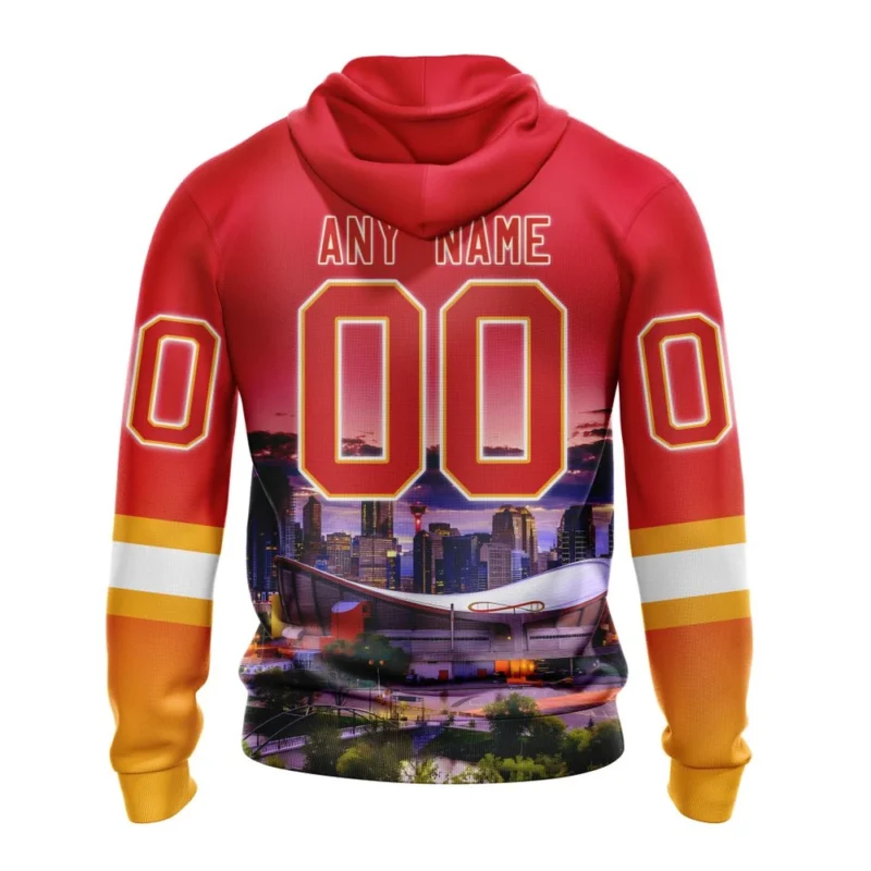 NHL Calgary Flames Special Design With City Skyline,QTNHL080524A4073