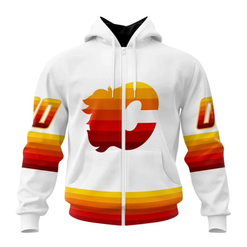 NHL Personalized Name And Number, Calgary Flames Special Whiteout Design,QTNHL Personalized Name And Number,080524B575