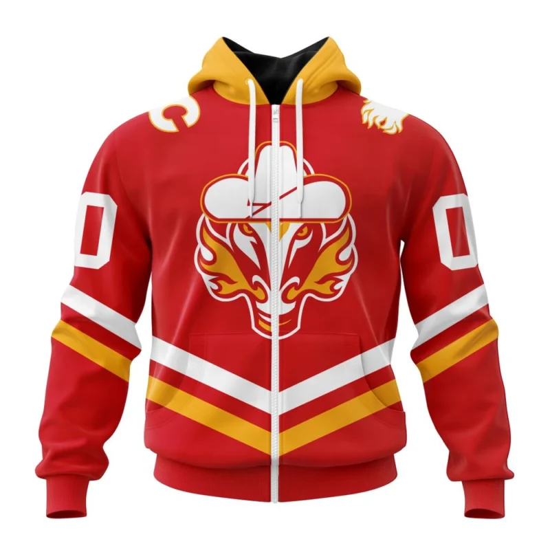 NHL Personalized Name And Number, Calgary Flames Special City Connect Design,QTNHL Personalized Name And Number,080524B875