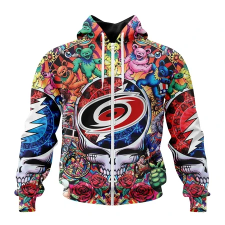 NHL Personalized Name And Number, Carolina Hurricanes Special Grateful Dead Design,QTNHL Personalized Name And Number,080524B105