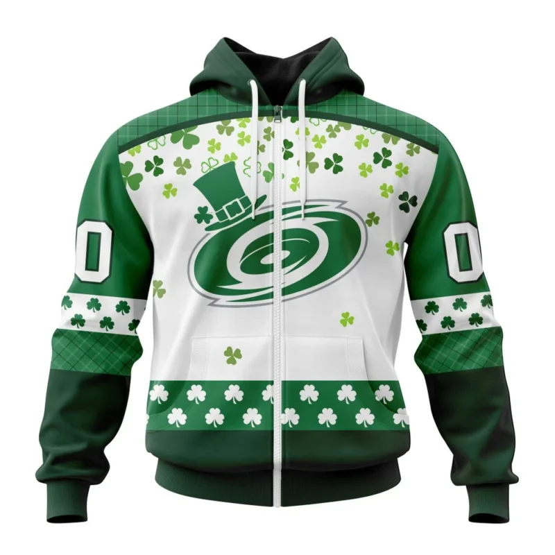 NHL Personalized Name And Number, Carolina Hurricanes Special Design For St. Patrick Day,QTNHL Personalized Name And Number,080524B1253