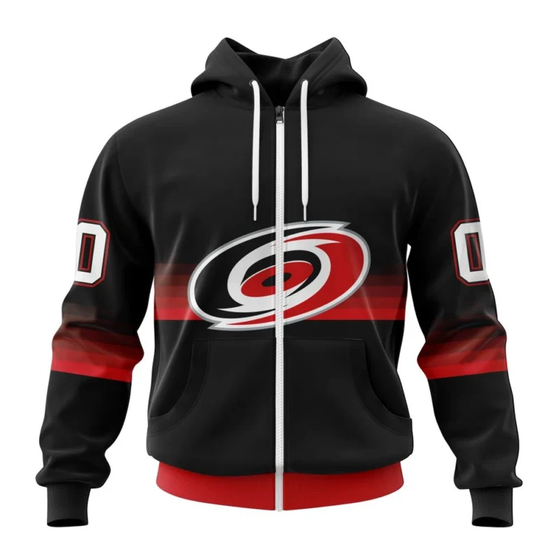 NHL Personalized Name And Number, Carolina Hurricanes Special Black And Gradient Design,QTNHL Personalized Name And Number,080524B1415