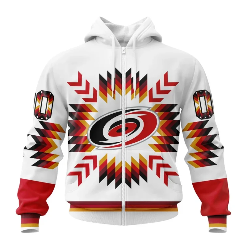 NHL Personalized Name And Number, Carolina Hurricanes Special Design With Native Pattern,QTNHL Personalized Name And Number,080524B1587