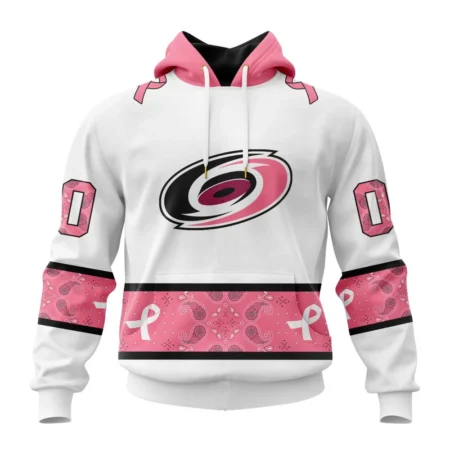 NHL Carolina Hurricanes In Classic Style With Paisley, In October We Wear Pink Breast Cancer,QTNHL080524A1678