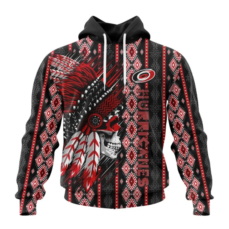 NHL Carolina Hurricanes Special Skull Native Design,QTNHL080524A2120