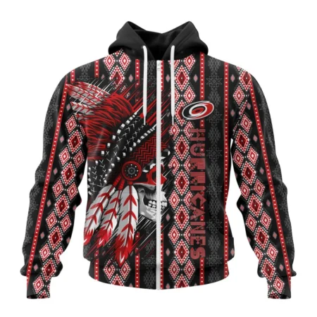 NHL Personalized Name And Number, Carolina Hurricanes Special Skull Native Design,QTNHL Personalized Name And Number,080524B2120