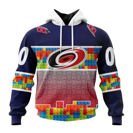 NHL Carolina Hurricanes Special Autism Awareness Design ,QTNHL080524A2245