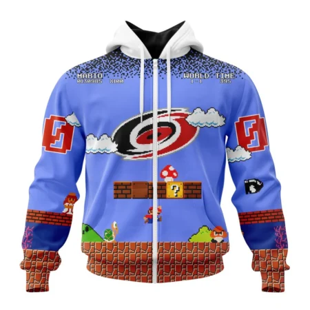 NHL Personalized Name And Number, Carolina Hurricanes Special Kits With Super Mario Game Design,QTNHL Personalized Name And Number,080524B2453