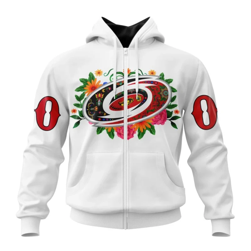 NHL Carolina Hurricanes, Specialized Unisex Kits Dia De Muertos,QTNHL 080524B2865