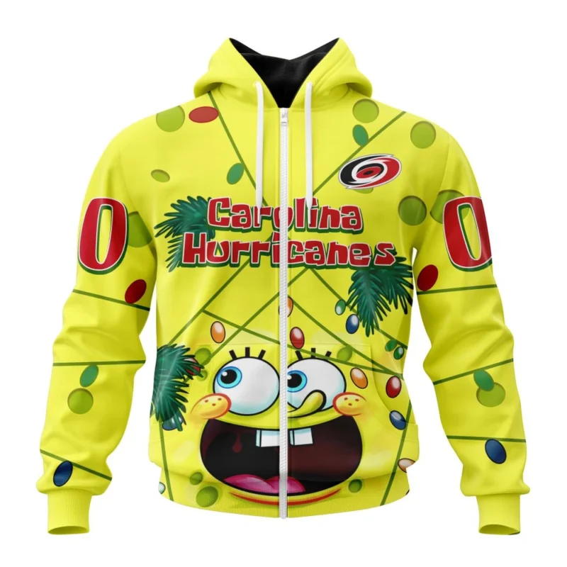 Carolina Hurricanes, Specialized Jersey With Spongebob ,QTNHL 080524B3269