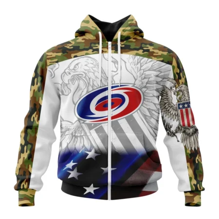 NHL Carolina Hurricanes, Specialized Design With Our America Flag And Our America Eagle,QTNHL 080524B3452