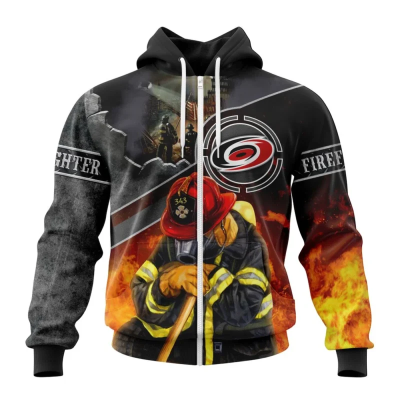 NHL Carolina Hurricanes, Specialized Kits To Honor Firefighter In Patriot Day We Will Never Forget,QTNHL 080524B3735